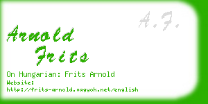 arnold frits business card